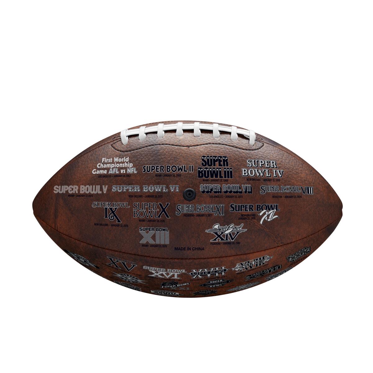 Bola de Futebol Americano NFL SUPER BOWL LIX THROWBACK